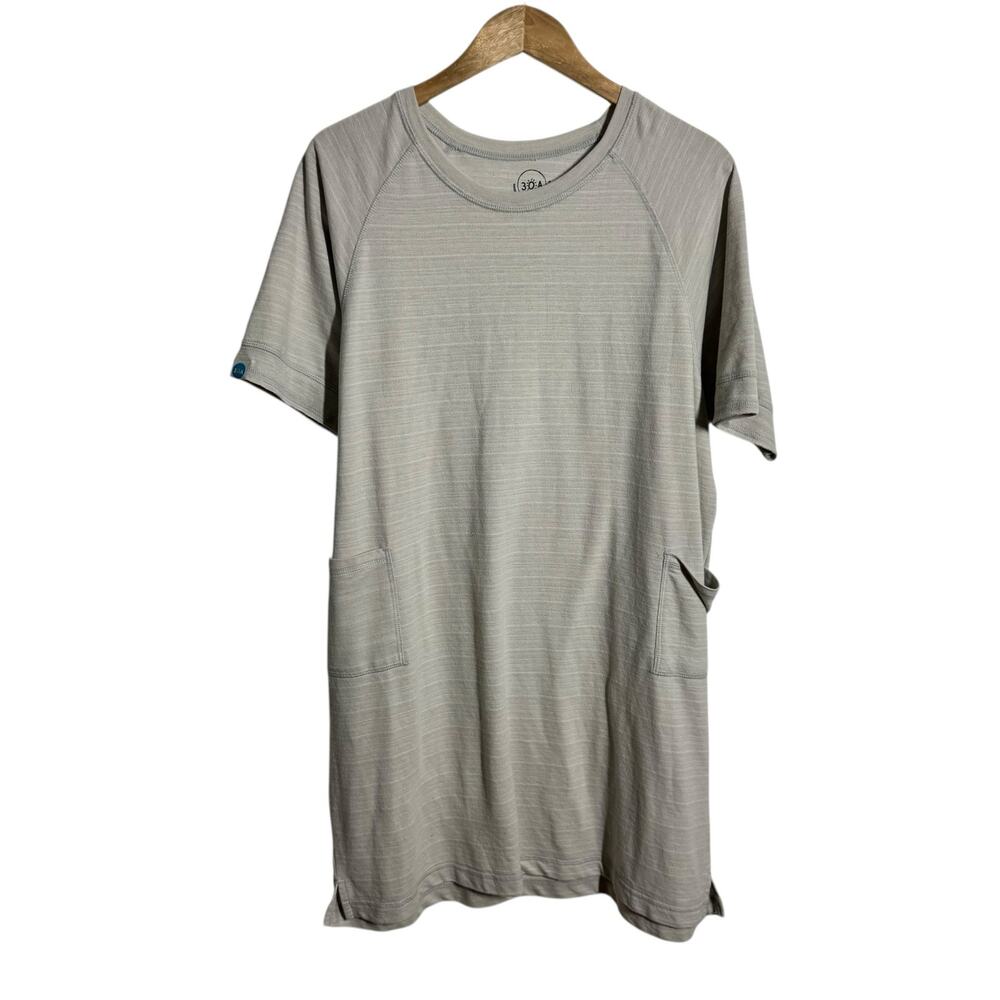 30A Gear Minimal Tshirt Dress Women XL Gray Coastal Beach Recycled Plastic Vacay